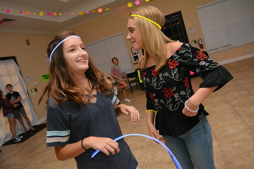 Sydney Gerhard and Brooke Laschke hit the dance floor early.