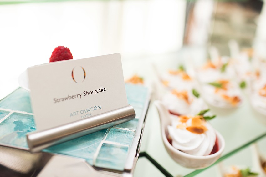 A few varieties of desserts were offered, including strawberry shortcakes.
