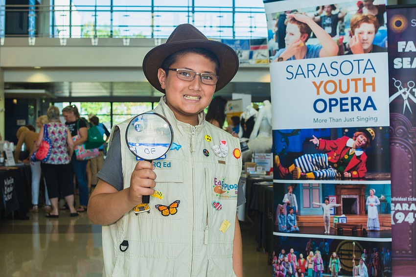 Jacob Lirio represented ExExplore as the event's mascot, Ed the Explorer.