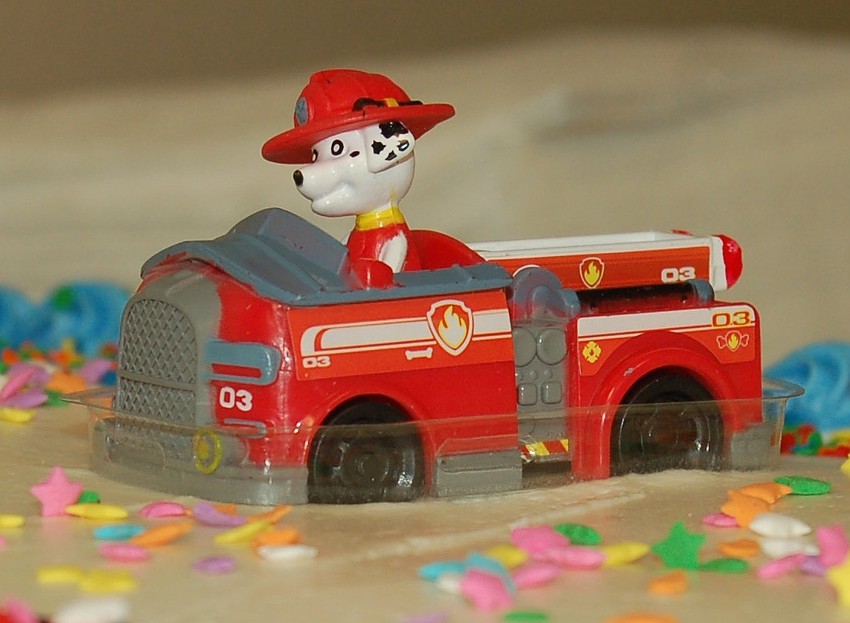 The celebratory cake was decorated appropriately.