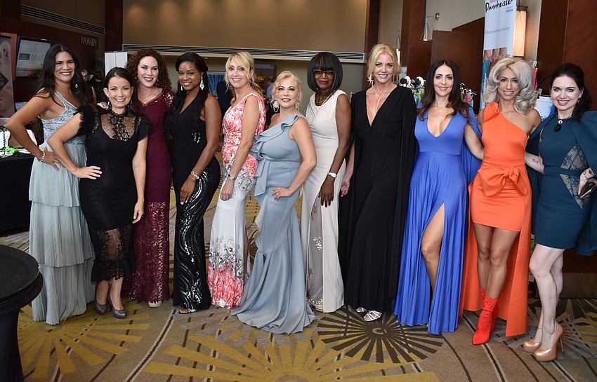 The 11 female models showed off fashions by Style by Olga.