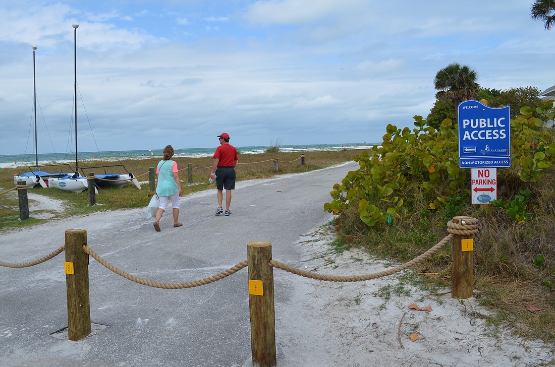 The closed segment of Beach Road is supposed to be maintained as non-vehicular public access, though critics say the land is now difficult to traverse.