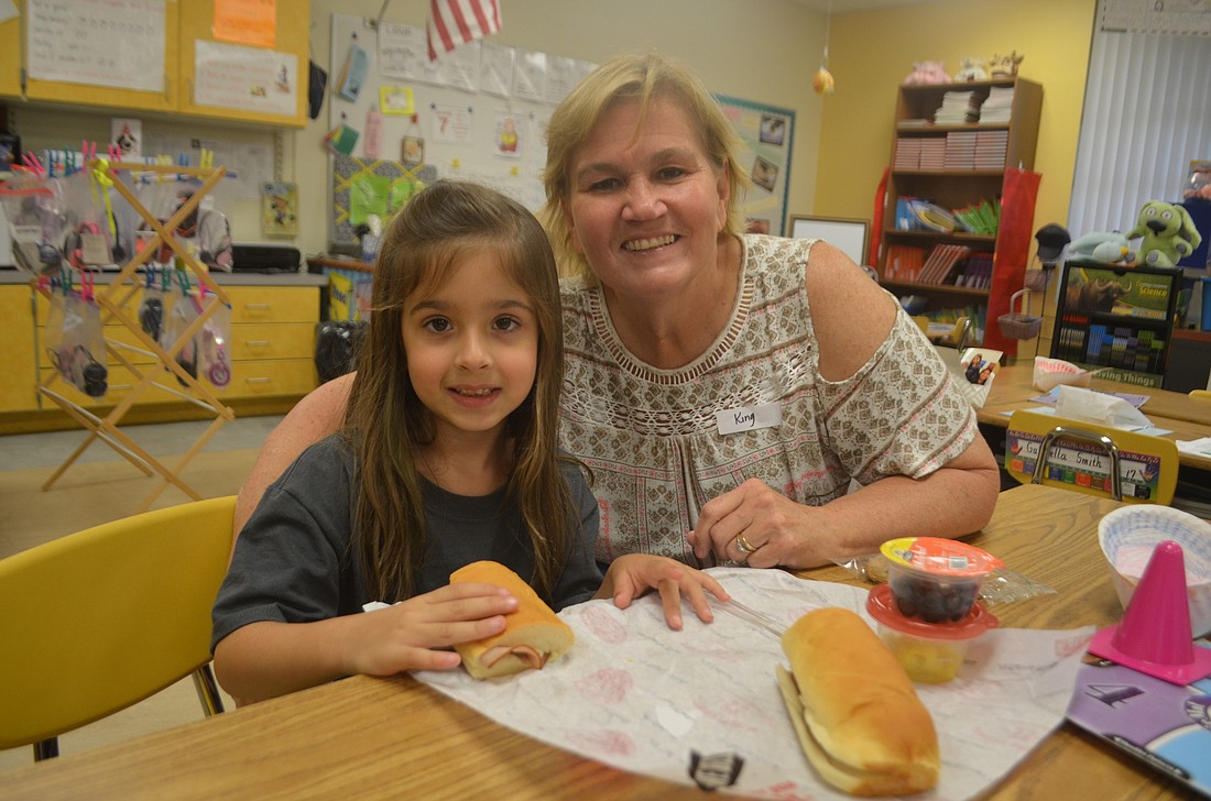 Ava Phillips, a first-grader, and Bradenton&#39;s Lynn Steiner see each other all the time, but it&#39;s still special for grandparents day.