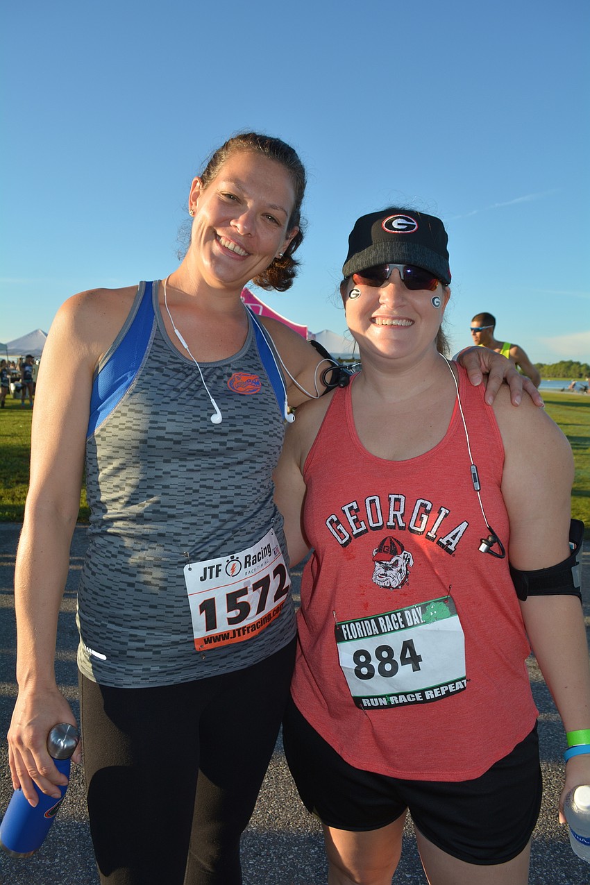 River Place resident Shawna Brown and her friend Karen Wincey, of Englewood, attended college together at University of South Florida.