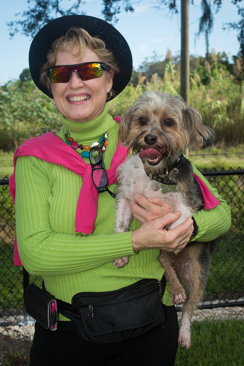 Jan McLaughlin and her dog, Sugar.