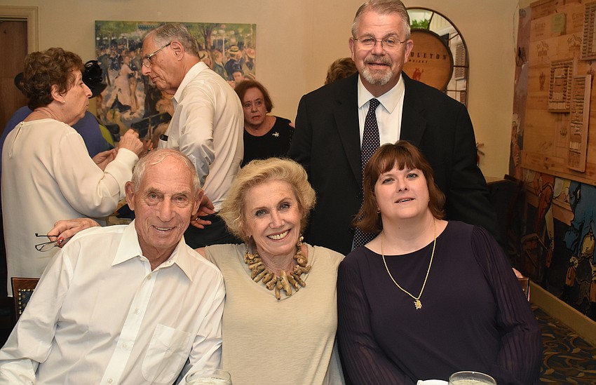 Harold Ronson, Molly Schechter and Corinne and Rabbi Stephen Sniderman