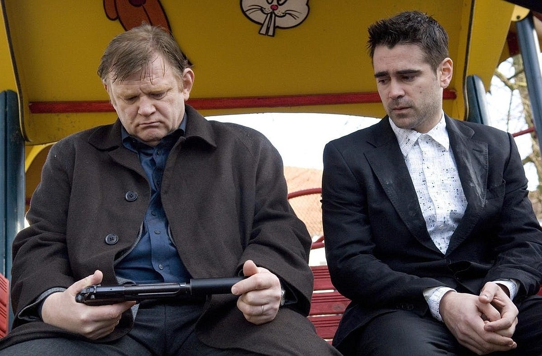 Brendan Gleeson and Colin Farrell in "In Bruges." Photo source: Netflix.