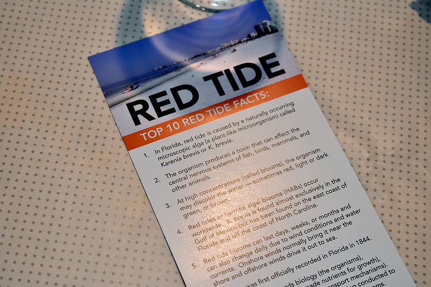 Mote Marine Laboratory scientist Tracy Fanara educated attendees on red tide.