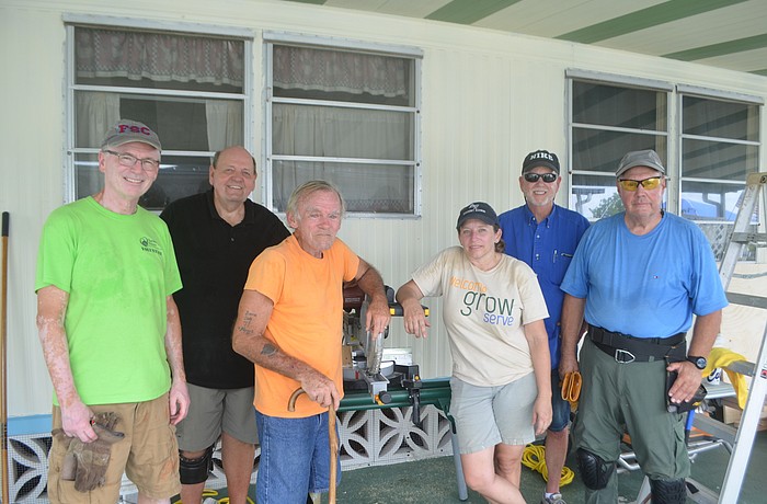 David Simpson, Bob Feller, William Perkins, Nancy Castro, Craig Hazelton and Terry Byce worked together on the renovation.
