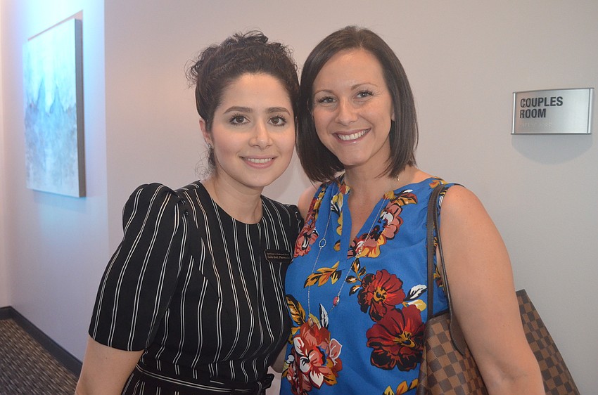 Apothicare at Lakewood Ranch owner Laila Zeid and Trend Transformations of Sarasota's Victoria Dominguez came to wish the spa success.