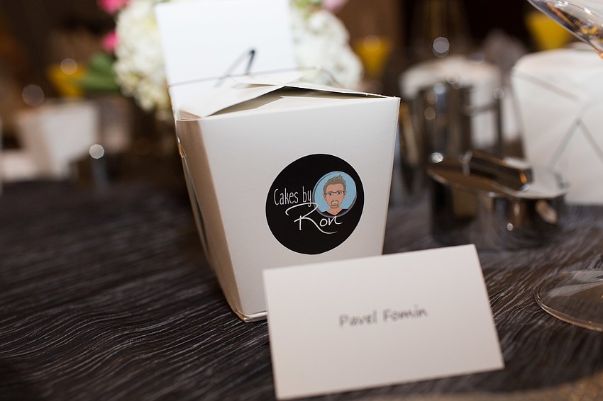 Each guest was given a Cakes by Ron  gift at their seat.