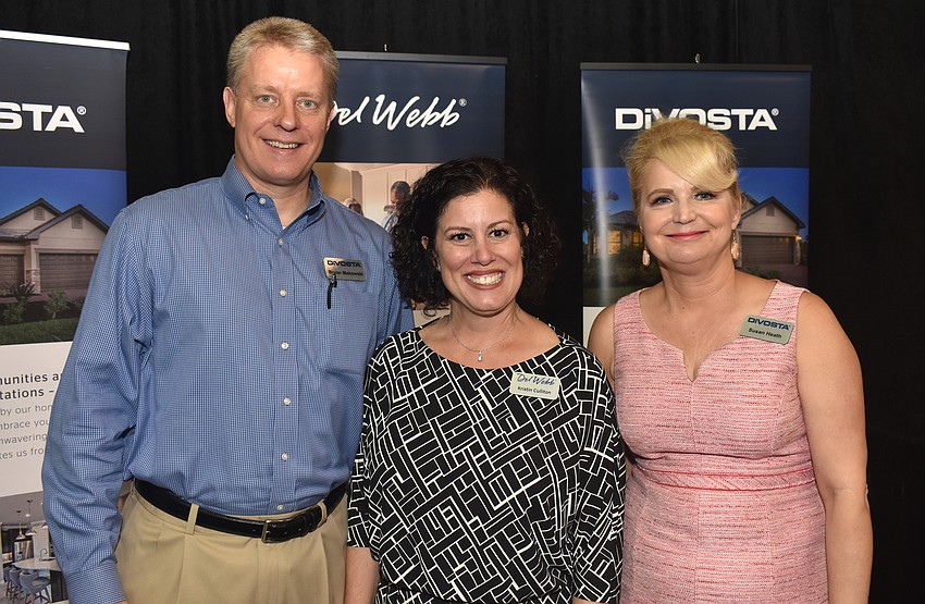 Bryan Makowski of DiVosta, Kristin Culliton of Del Webb and Susan Heath of DiVosta