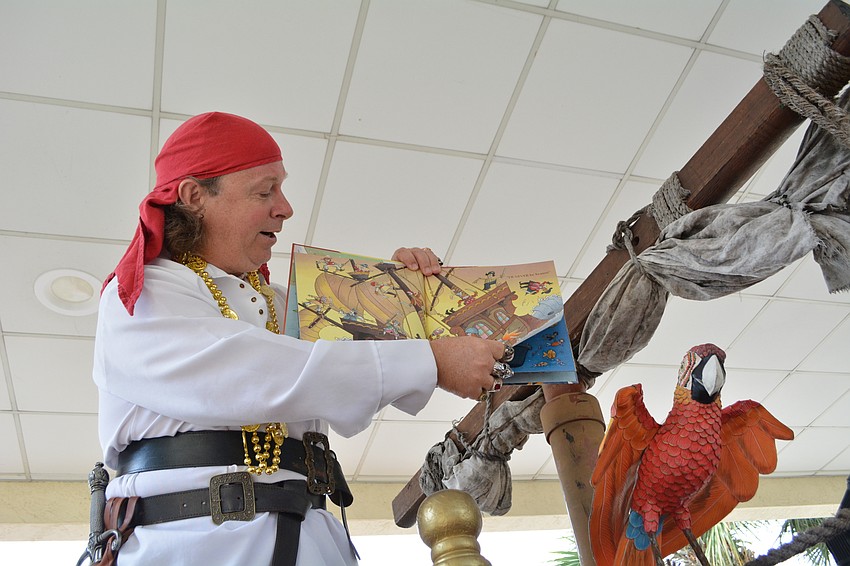 Pirate Taz Beattie reads 