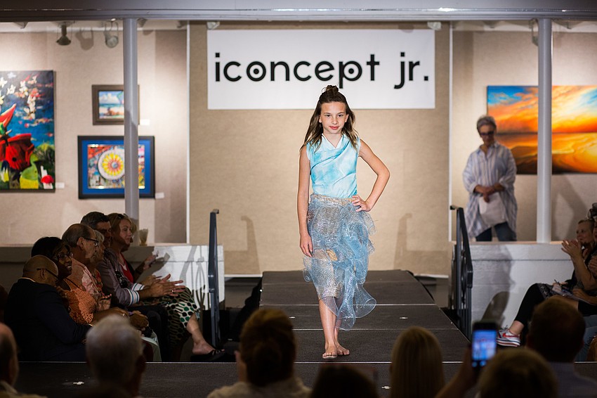 Nolan Welch came up with her design after attending Fashion Bootcamp and seeing the scrap materials.