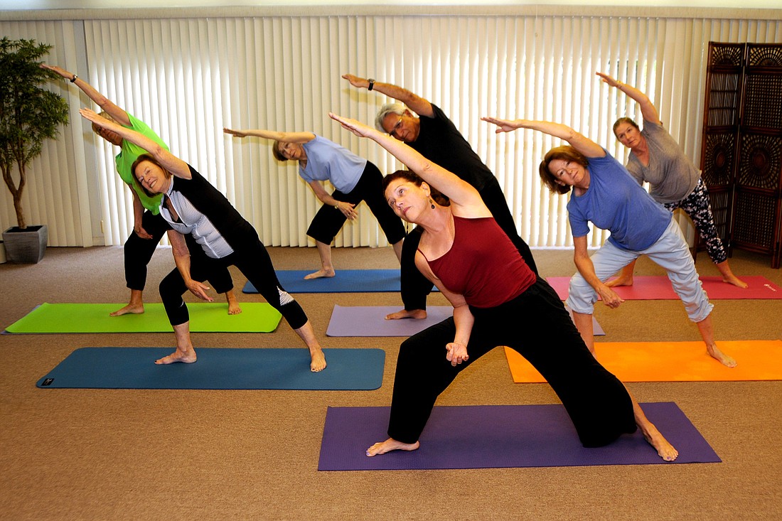 Mary Kane  teaches Sweet and Spirited Yoga leads a class last year.  Courtesy photo