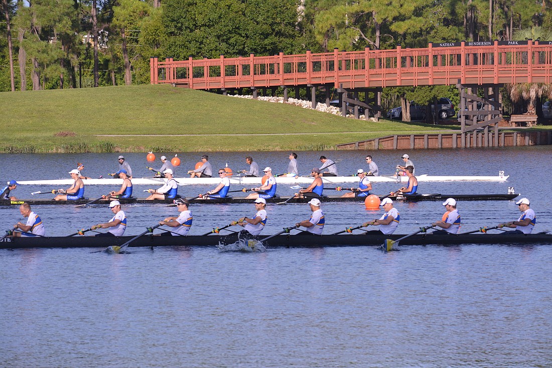 The Men&#39;s C 8+ Final, featuring members of the Sarasota Crew, comes down to a photo finish. The Crew&#39;s boat finished fifth.
