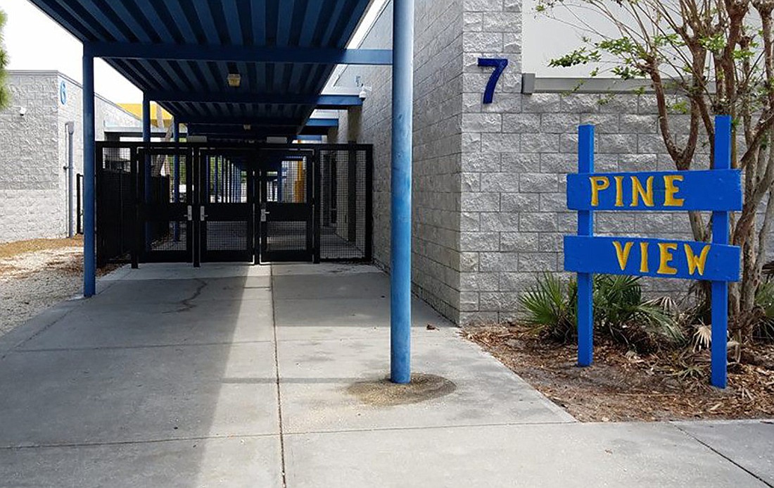 Pine View School now has two entry points. Photo by Lillian Harris