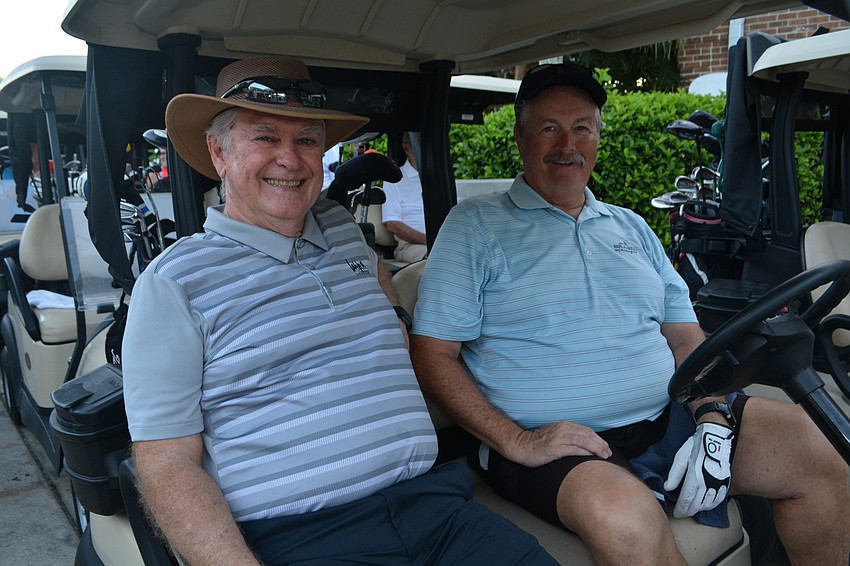 David Eggert and Jim Chandler golf with their friend and fellow Esplanade resident Bob Laskey, an Elk,  several times per week.