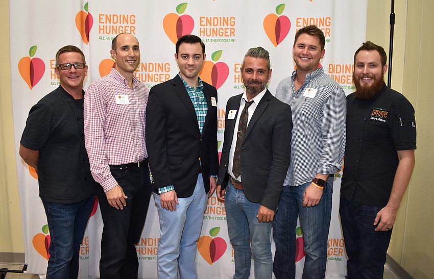 Event hosts Jeremy Hammond-Chambers, Joe Feldman, Brandon McAllister, Mike Marraccini, Bart Lowther and Danny Gibbons