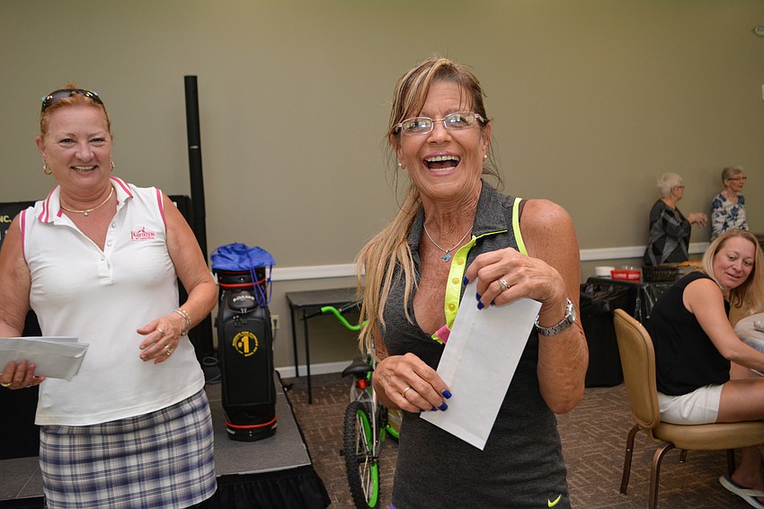 Diane Belcher, right, won the ladies 