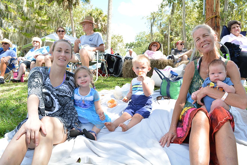 Clockwise from left are: Kayla, Annaleise, Jeremiah, Diane and Bobby Boak. Kayla Boak and her children are visiting from Texas.