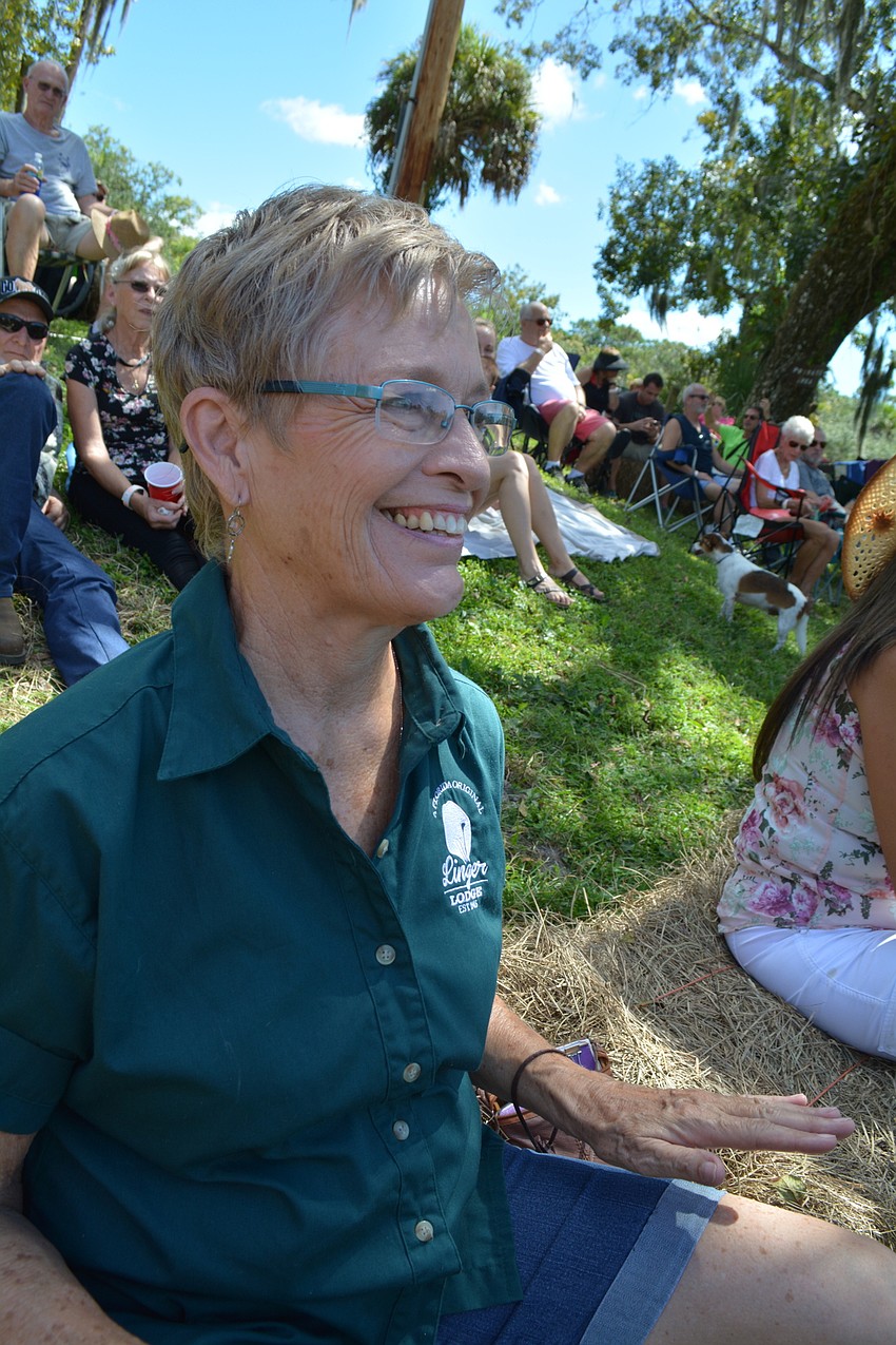 Linger Lodge hostess Jaclyn Tredway makes sure to come before work so she can enjoy the music. 
