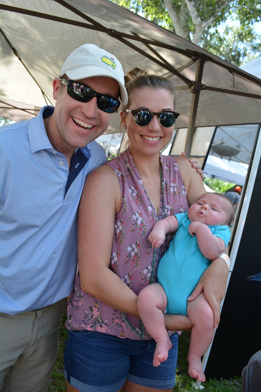 Sarasota's Brett and Kristen Keyser bring their 2-month-old, Cam. 