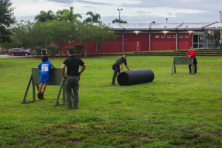 Attendees got the chance to try their hand at a SWAT course.