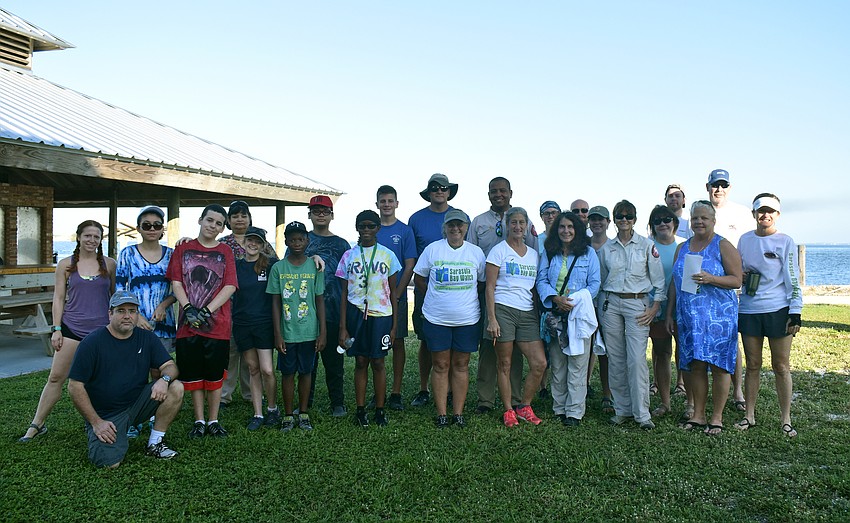 Sarasota Bay Watch members and other volunteers spent the morning of Oct. 6 cleaning up Sarasota Bay.