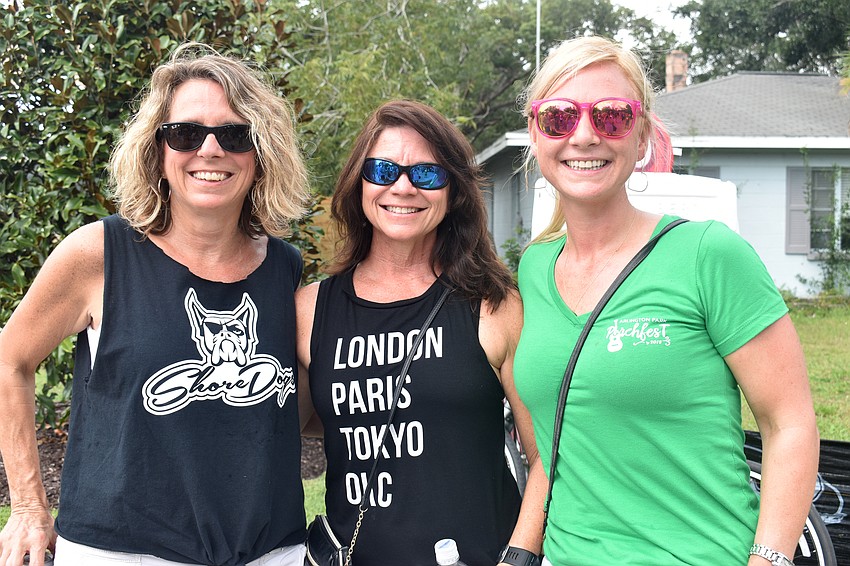 Bonnie Higgins, Sharna Rozin and Porchfest organizer Andrea Needham