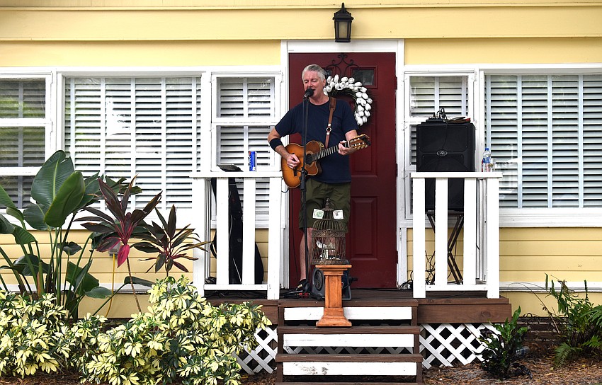 Bain Beakley performs during Porchest in Arlington Park.