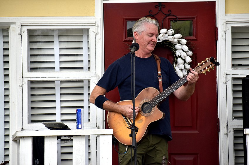 Bain Beakley performs during Porchest in Arlington Park.
