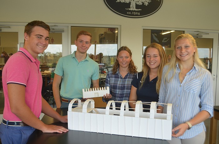 Max Hajduk, Clayton Watson, Reece Whatmore, Lilli Carlton and Cayla Dammann all hope their oyster restoration project continues on after they graduate.