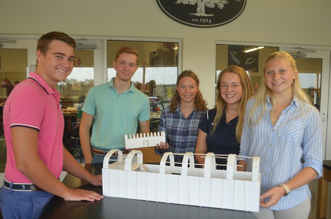 Max Hajduk, Clayton Watson, Reece Whatmore, Lilli Carlton and Cayla Dammann all hope their oyster restoration project continues on after they graduate.