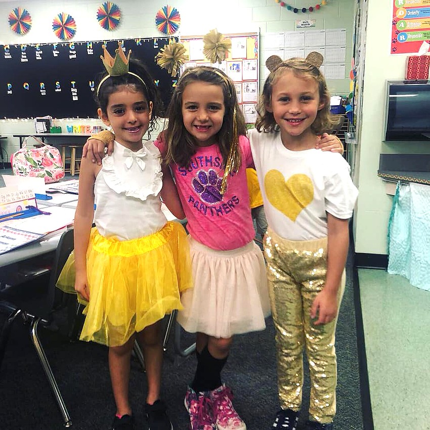 Southside first-graders Ariana Ackerman, Lizzy Hembree and Georgia Howell.