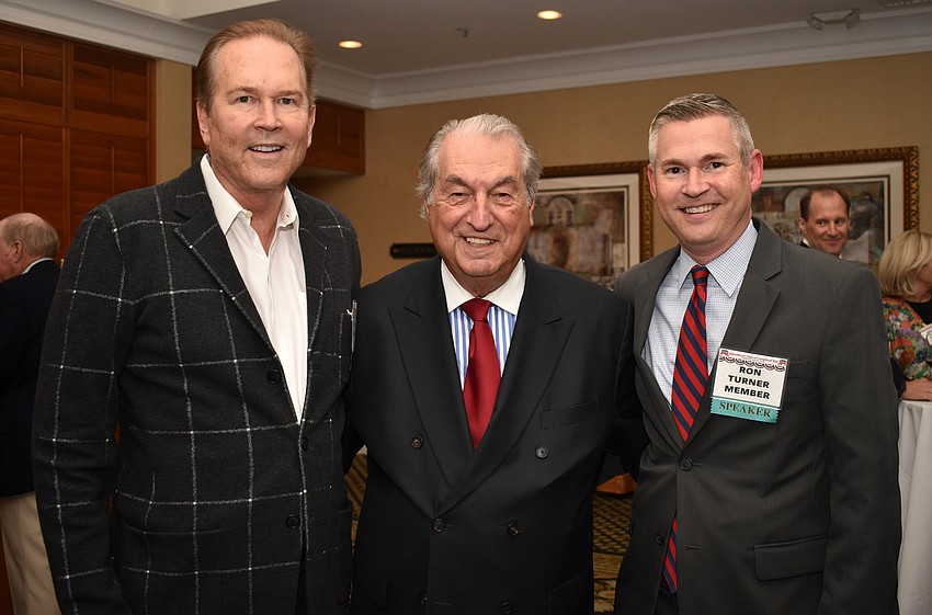 Congressman Vern Buchanan with Republican Club of Longboat Key President Joe McElmeel and Supervisor of Elections Ron Turner