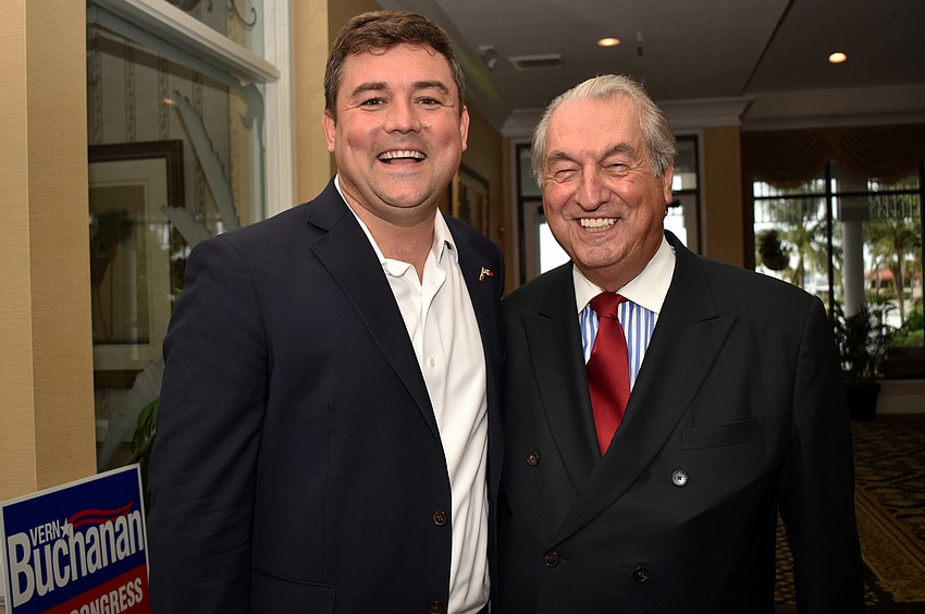 County commission candidate Christian Ziegler and  Republican Club of Longboat Key President Joe McElmeel