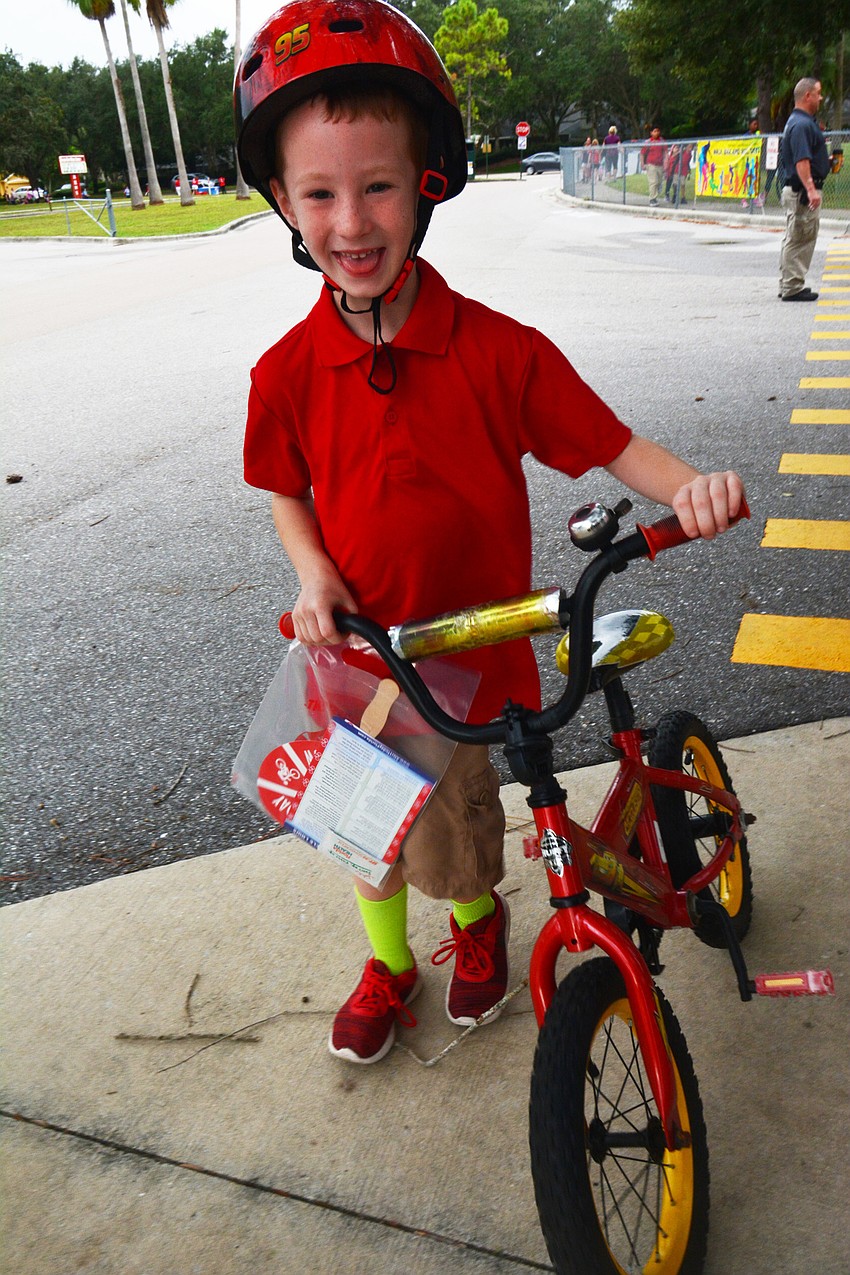 Six-year-old Mason Durfee rode alongside his mother, Joadie, not pictured.