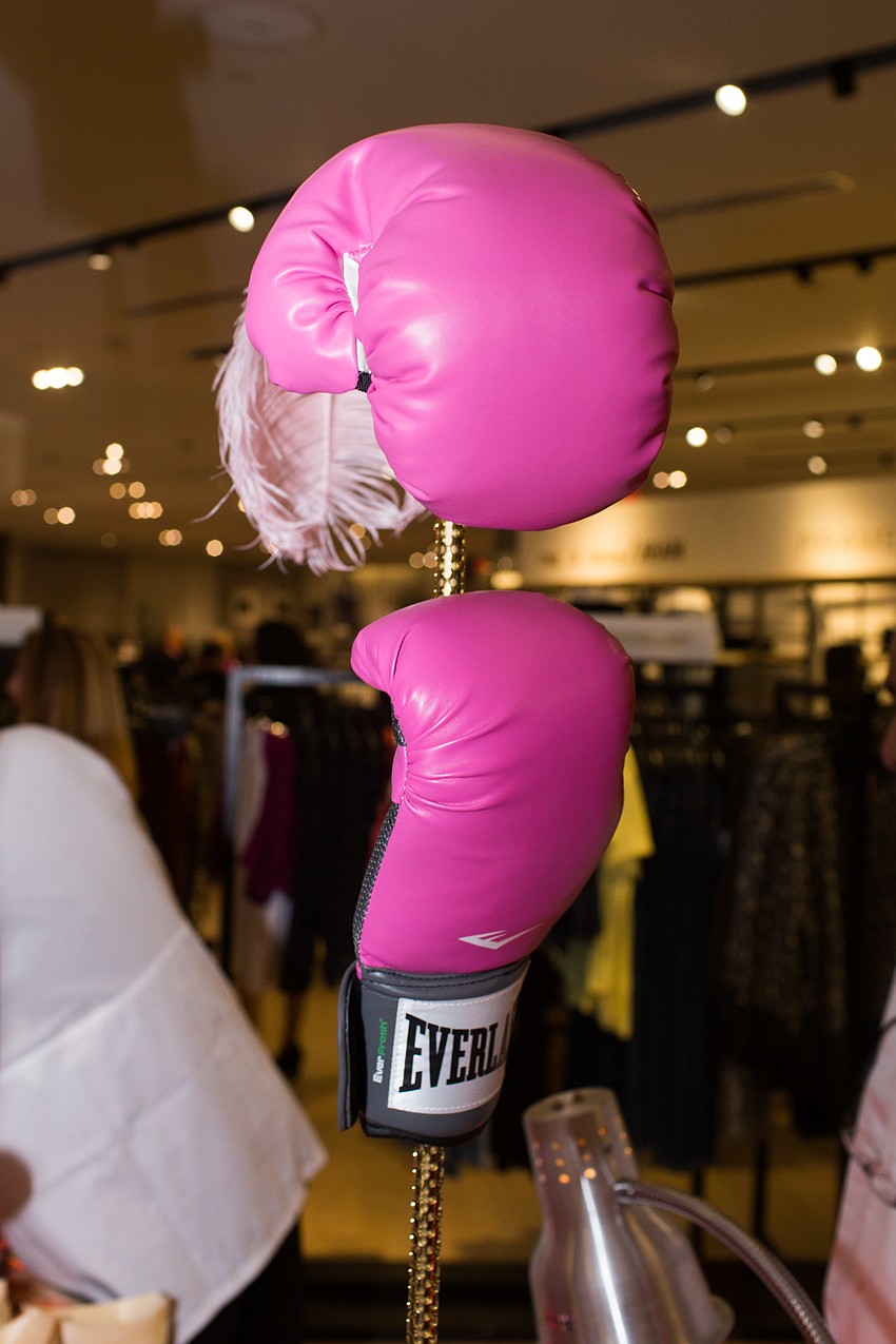 Boxing gloves adorned the food table.