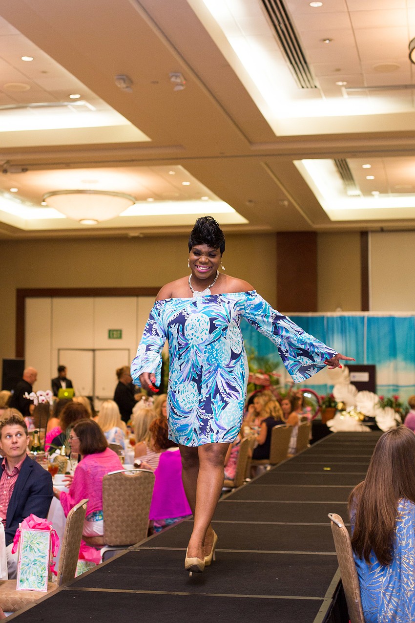 The fashions ranged from colorful patterns to a black romper.