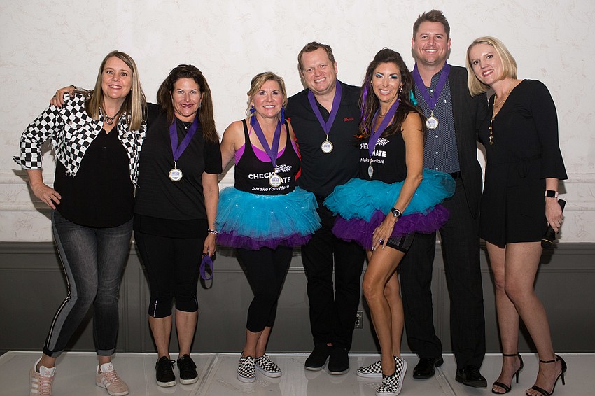 Mary Ellen Mancini, Founding Chairwoman Charlotte Hinman, Co-Chairs Tammy Karp, Brian Mariash, Donna Koffman and Bart Lowther with SPARCC President and CEO Jessica Hays