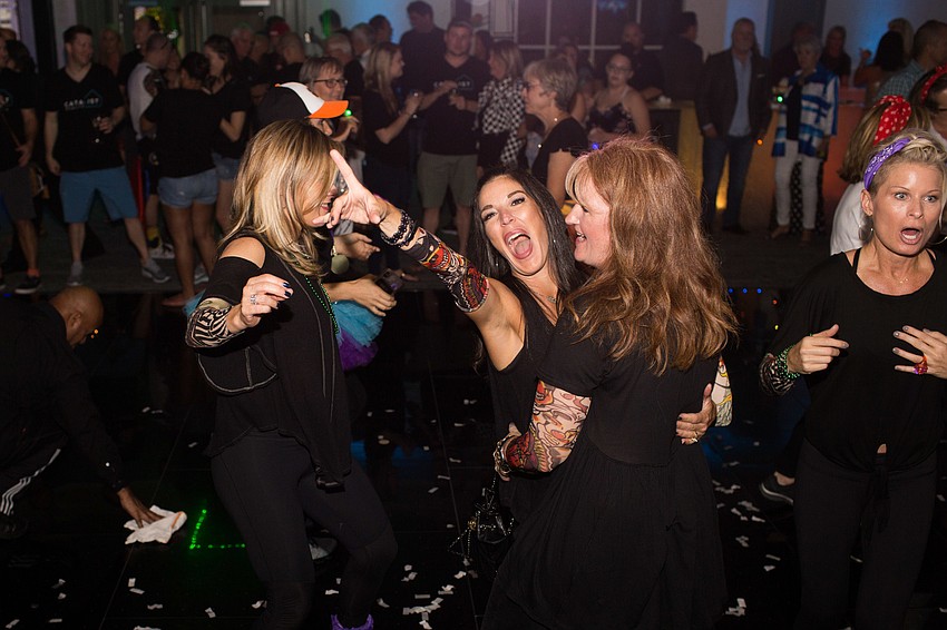 Guests occupied the dance floor all night.