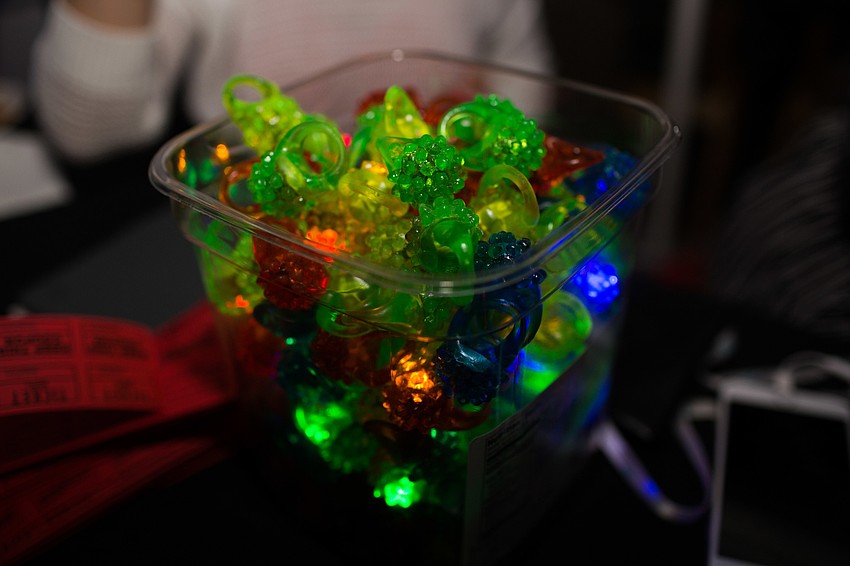 Light up rings were sold for the raffle.