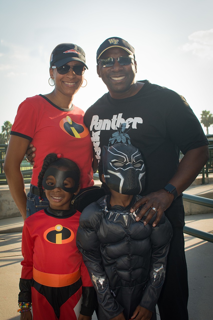 Chandra and Michael Carter with their children Addison and Braxton.
