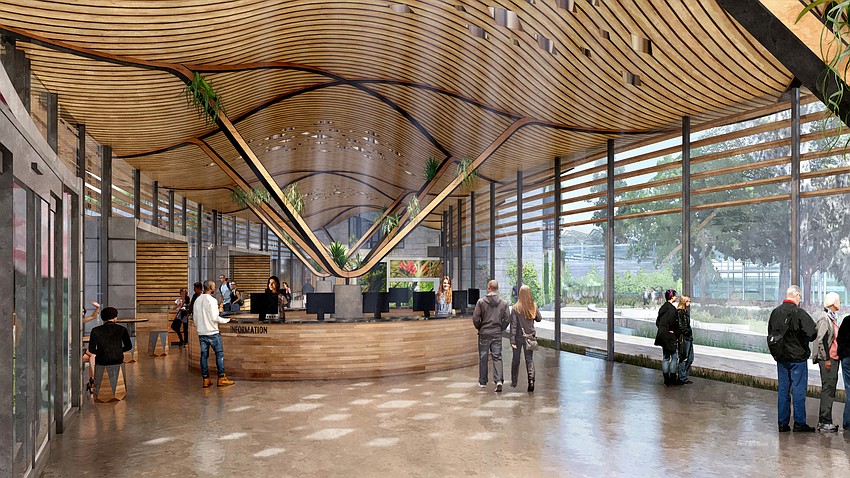 Interior of the Jean Goldstein Welcome Center.