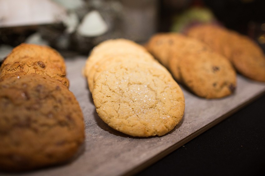 Fresh baked cookies were set out for guests.