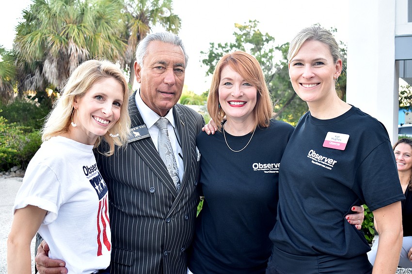 Kate Honea, Andrew Vac, Observer Publisher Emily Walsh and Observer Executive Editor Kat Hughes