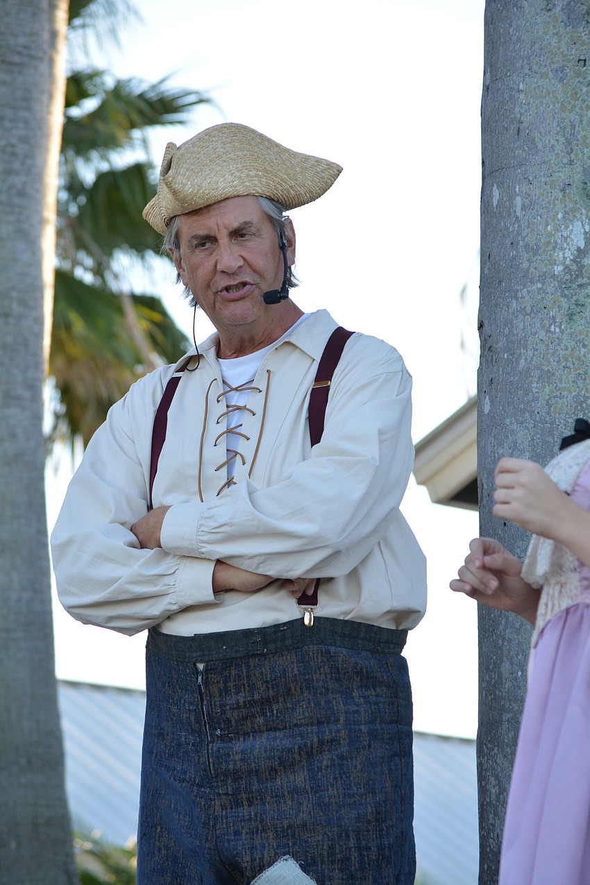 Farm Stuyvesant, played by Drew Deiniger, makes sure everyone knows the youth Brom Bones is good only for trouble and is guilty of chasing away previous schoolmasters.