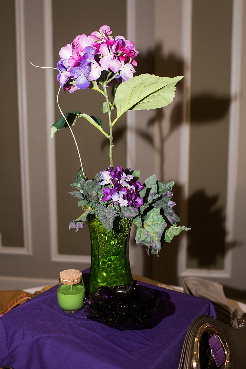 The centerpieces were donated by the children of Hope Family Services, Inc.