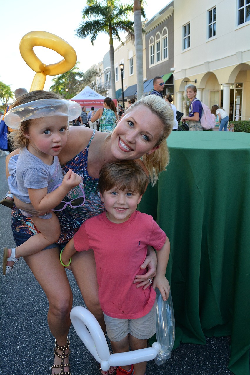 River Club newcomer Sarah McMellon and her children, 1-year-old Kennedy and 4-year-old Greyson, just moved from Alabama and were getting to know their new community.